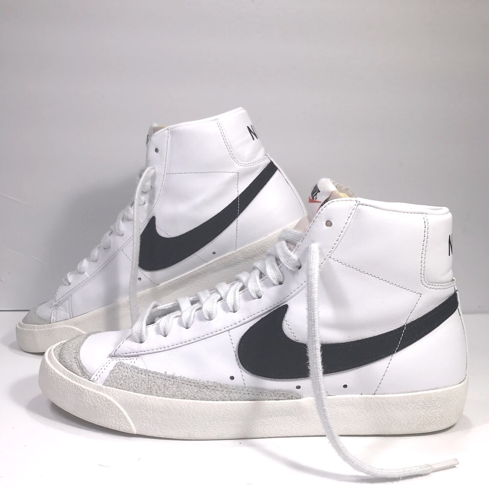 Nike Men’s White and Black High-Top Athletic Sneakers